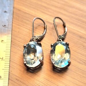 Elegant Silver and Blue Topaz Drop Earrings